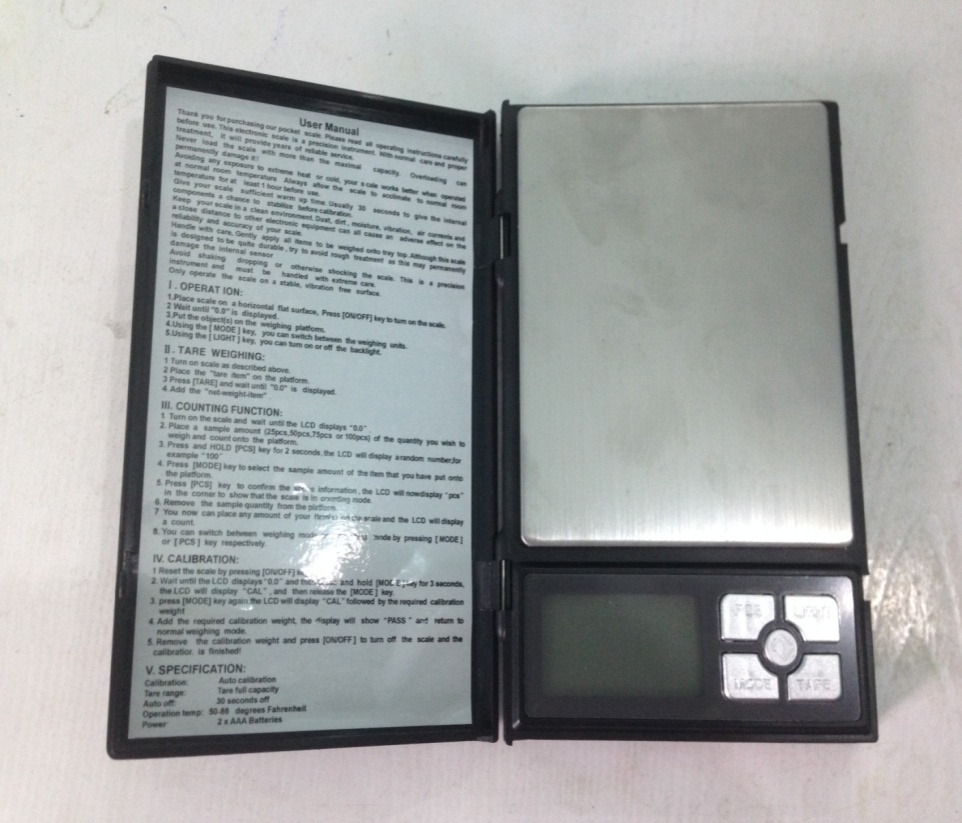 Cân notebook 302-mặt cân INOX
